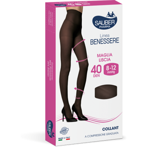 Desa Pharma Srl Collant Linea Benessere 40 Denari Nero Taglia 2 - Compressione Graduata per Gambe Riposate e Vitali