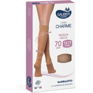 Desa Pharma Gambaletto a Compressione Graduata Linea Charme 70 Denari Neutro Beige Taglia 2 - Confort ed Eleganza per le Tue Gambe