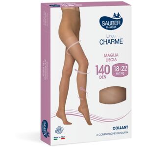 Desa Pharma Srl Collant Linea Charm A Punta Aperta 140 Denari Neutro Beige Taglia 2 - Compressione Graduata Morbida e Confortevole