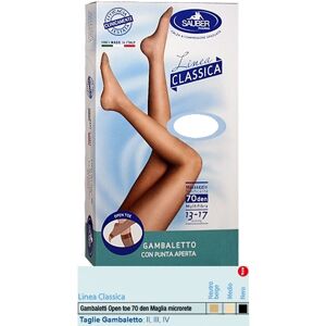 Desa Pharma Sauber Linea CLassica Gambaletto Open Toe Punta Aperta 70 DEN Colore Medio Taglia 2