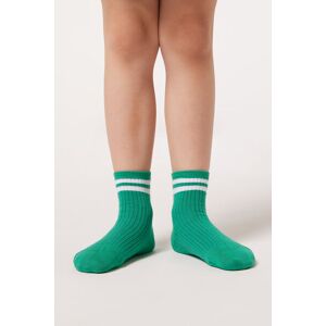 Calzedonia Calze Corte in Fantasia da Bambini Unisex Verde 37-39