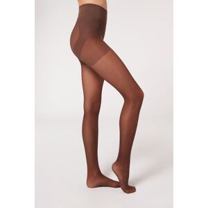 Calzedonia Collant Velati 30 Denari Shaping Pancia e Glutei Donna Marrone 1/2