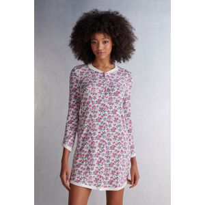 Intimissimi Camicia da Notte Aperta Davanti in Modal Life is a Flower Donna Floreale Taglia S