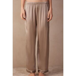 Intimissimi Pantalone Lungo in Raso di Seta Donna Naturale Taglia XS