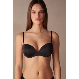 Intimissimi Reggiseno a Balconcino Multifunzione Anna in Microfibra Ultralight Donna Nero Taglia 2B