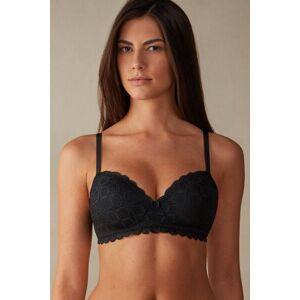 Intimissimi Reggiseno a Balconcino Claudia in Pizzo Donna Nero Taglia 1B