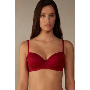 Intimissimi Reggiseno a Balconcino Sofia in Pizzo Donna Rosso Taglia 1D