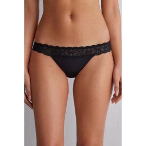 Intimissimi Brasiliana Carioca in Pizzo e Microfibra Donna Nero Taglia 3