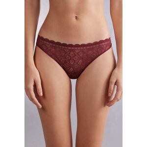 Intimissimi Brasiliana Pizzo e Microfibra Donna Bordeaux Taglia 4