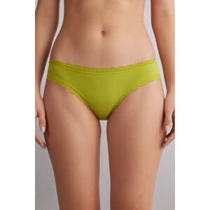 Intimissimi Slip in Cotone e Pizzo Donna Verde Taglia 3