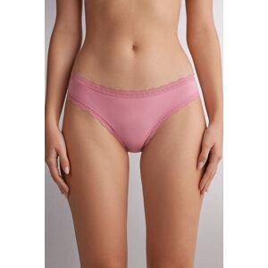 Intimissimi Slip in Cotone e Pizzo Donna Rosa Taglia 5