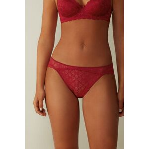 Intimissimi Slip in Pizzo Vita Bassa Donna Rosso Taglia 3