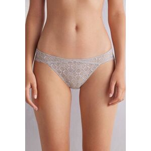 Intimissimi Slip in Pizzo Vita Bassa Donna Grigio Chiaro Taglia 4