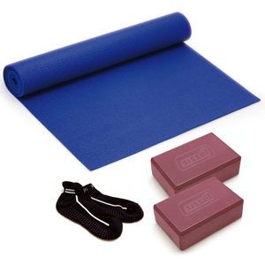 Sissel KIT YOGA: Calzini Yoga Socks, Materassino e 2 Blocchi 35 - 40