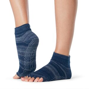 ToeSox Calzini alla caviglia Antiscivolo senza dita Blu Nebula Small (36-38,5)