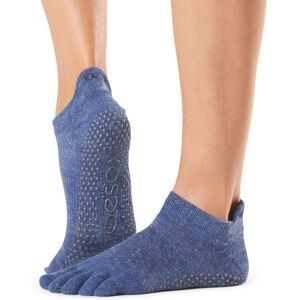 ToeSox Calzini antiscivolo con dita, bassi Blu Navy Small (36-38,5)