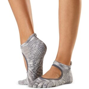 ToeSox Calzini Antiscivolo con dita, con apertura TEC - Grigio Chiaro Medium (39-42,5)