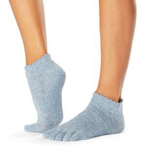 ToeSox Calzini antiscivolo con dita, bassi Azzurro Sky Twinkle Medium (39-42,5)