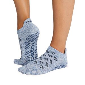 ToeSox Calzini antiscivolo con dita, bassi Palme Deep Sea #NEW Medium (39-42,5)