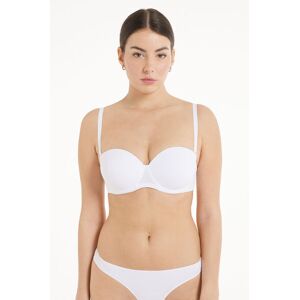 Tezenis Reggiseno a Fascia Leggermente Imbottito Microfibra Riciclata Full Coverage Donna Bianco Tamaño 4C