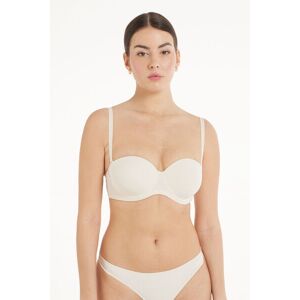 Tezenis Reggiseno a Fascia Leggermente Imbottito Microfibra Riciclata Full Coverage Donna Avorio Tamaño 2C