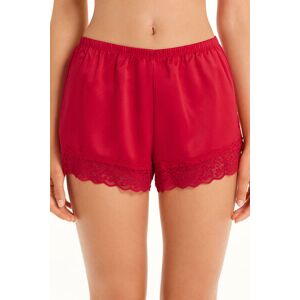 Tezenis Pantaloncino Raso e Pizzo Donna Rosso Tamaño M