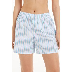 Tezenis Pantaloncini Corti in Tela Cotone Stampato Donna Azzurro Tamaño L