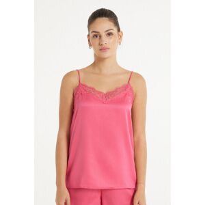 Tezenis Canotta con Spalline Sottili in Raso e Pizzo Donna Rosa Tamaño S