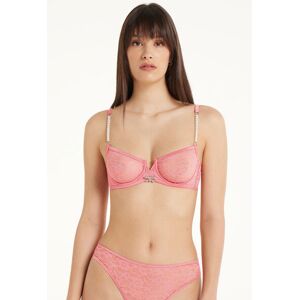 Tezenis Reggiseno Balconcino Paris Pearl Pink Lace Donna Rosa Chiaro Tamaño 5B