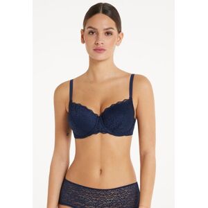 Tezenis Reggiseno Balconcino in Pizzo Riciclato Prague Full Cover Donna Blu Tamaño 3D