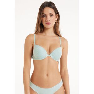 Tezenis Reggiseno Super Push-up in Pizzo Riciclato Los Angeles Donna Verde Tamaño 2B