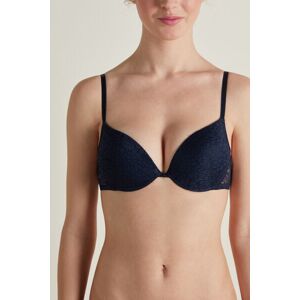 Tezenis Reggiseno Super Push-up in Pizzo Riciclato Los Angeles Donna Blu Tamaño 3C