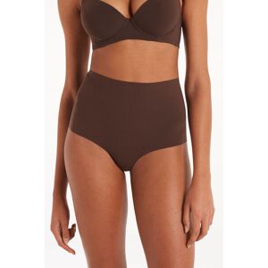 Tezenis Culotte Alta Microfibra Taglio Vivo Donna Marrone Tamaño XS