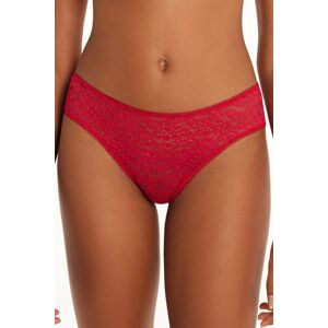 Tezenis Slip Sgambato in Pizzo Riciclato Donna Rosso Tamaño XL