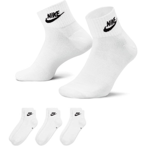 nike calze alla caviglia  everyday essential (3 paia) - bianco