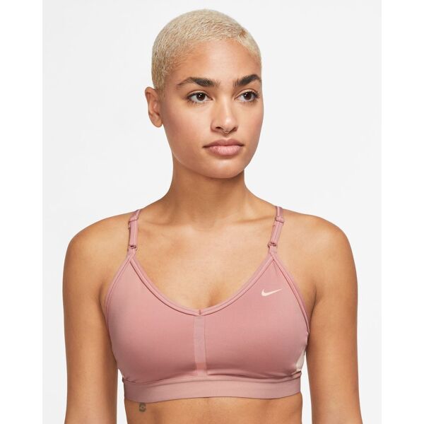 nike reggiseno indy rosa e bianco donne cz4456-618 s