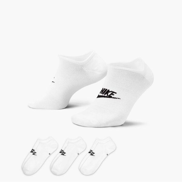 nike set di 3 paia di calzini sportswear everyday essential bianco unisex dx5075-100 xl