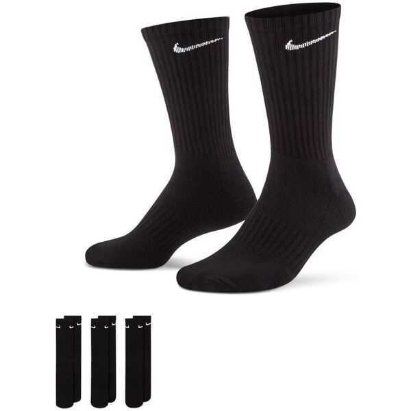 nike set di 3 paia di calzini everyday nero unisex sx7664-010 m