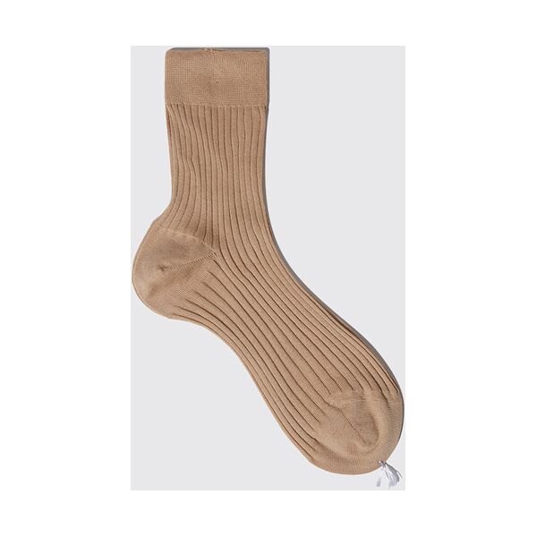 scarosso beige cotton ankle socks - donna calze beige - cotton 35-36