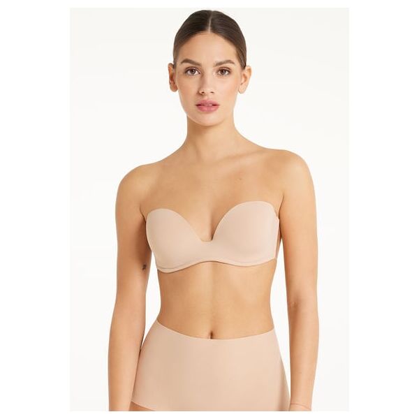 tezenis reggiseno a fascia autoreggente con schiena in silicone donna naturale tamaño 3b