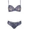 Infiore Coordinato intimo in pizzo balconette + slip Completi Intimi donna Blu taglia 02