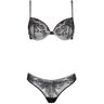 Infiore Coordinato intimo push up + brasiliano Completi Intimi donna Nero taglia 02