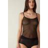 Intimissimi Top Spallina Sottile in Tulle Donna Nero Taglia S