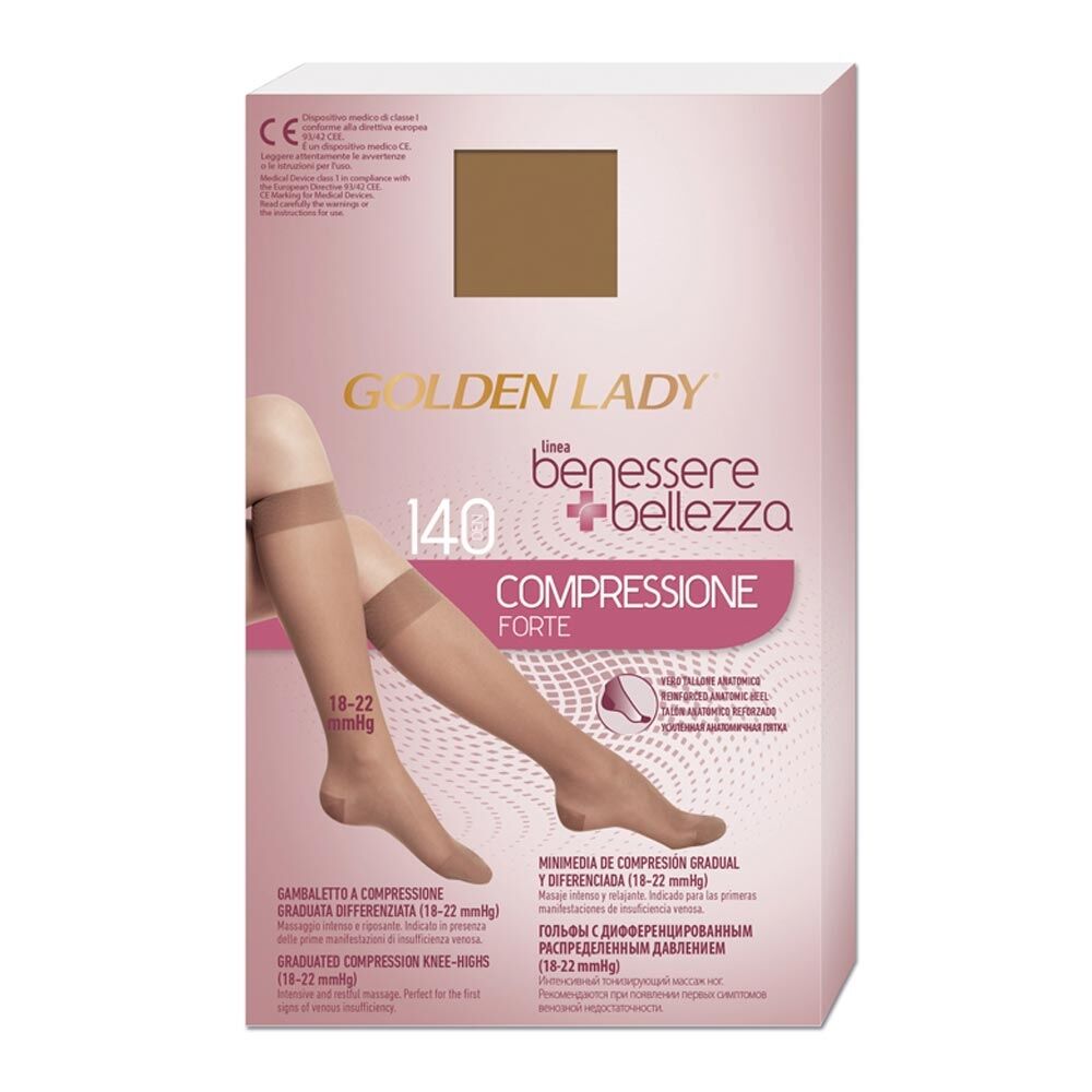 Golden Lady Benessere & Bellezza - Gambaletto 140Den 18-22mmHg M/L Dorè