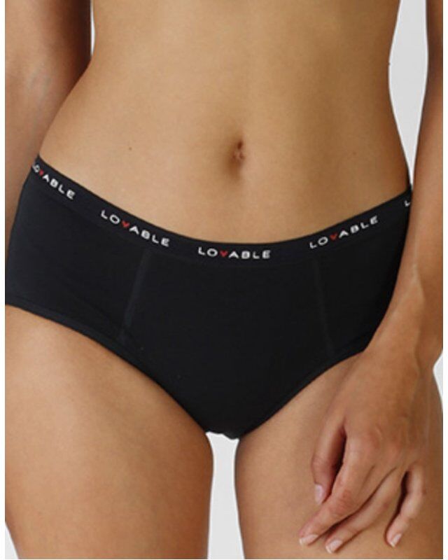 Hanes Culotte Flusso Medio Nero Taglia Xl Lovable