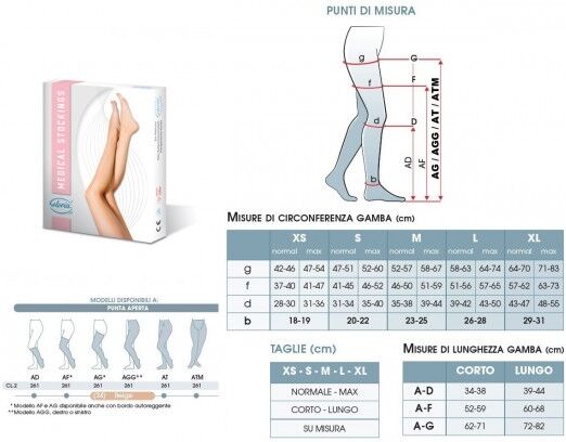 Gloria Med Spa Gloriamed Micro 291 Tutta Coscia Autoreggente Lungo Max Beige Misura Medium 1 Paio