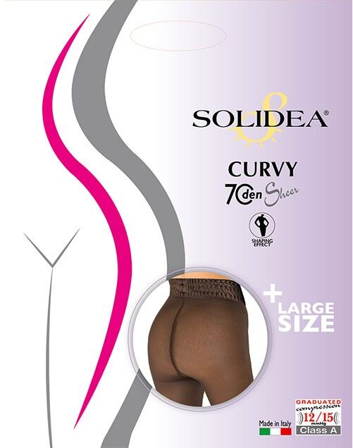 Solidea By Calzificio Pinelli Curvy 70 Sheer Blu 4 L - Xl