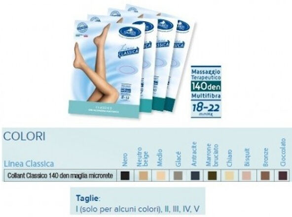 Desa Pharma Srl Sauber Collant 140 Denari Maglia Microrete Glace' 2 Linea Classica