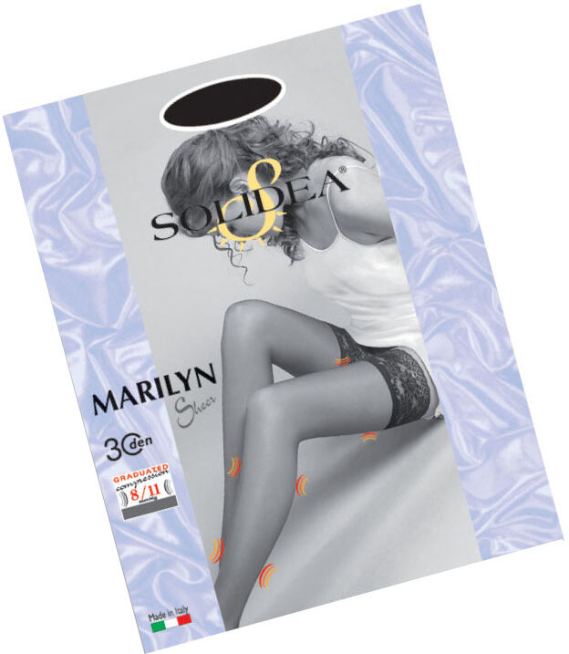 Solidea By Calzificio Pinelli Marilyn 30 Sheer Calza Autoreggente Blu 3 - Ml