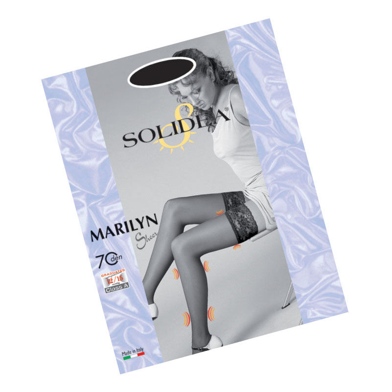 Solidea By Calzificio Pinelli Marilyn 70 Sheer Calza Autoreggente Fumo 1 - S